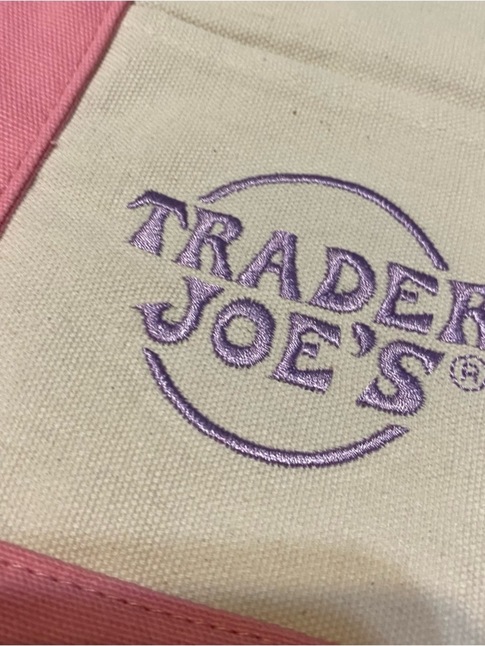 New {Trader Joe’s} Mini Pastel Canvas Tote Bags - Set of 2 - Picture 10 of 11